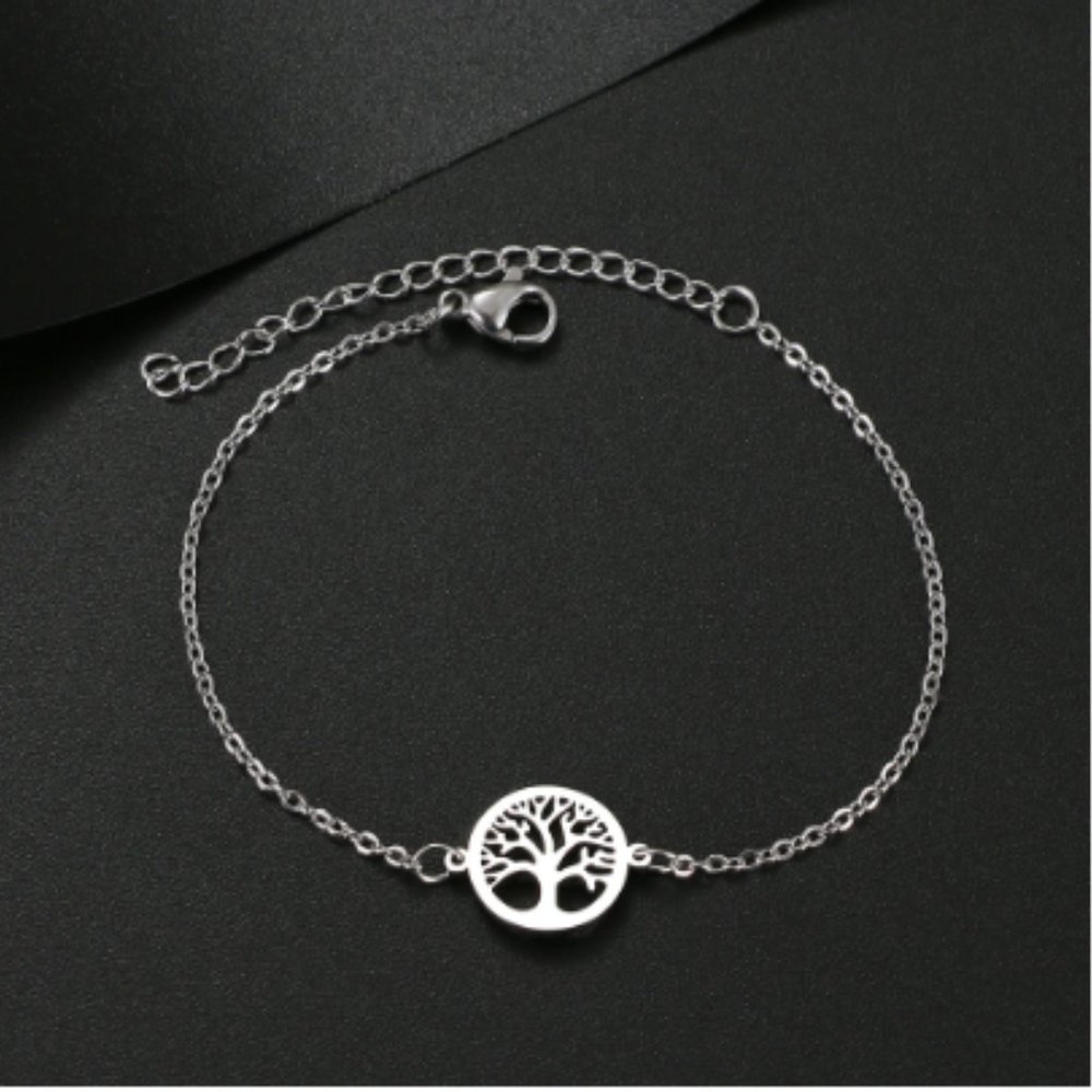 🍏50% OFF/3+...Tree Of Life Chain Bracelet (Silver tone)